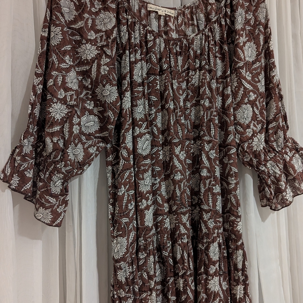 Brown maxi summer dress